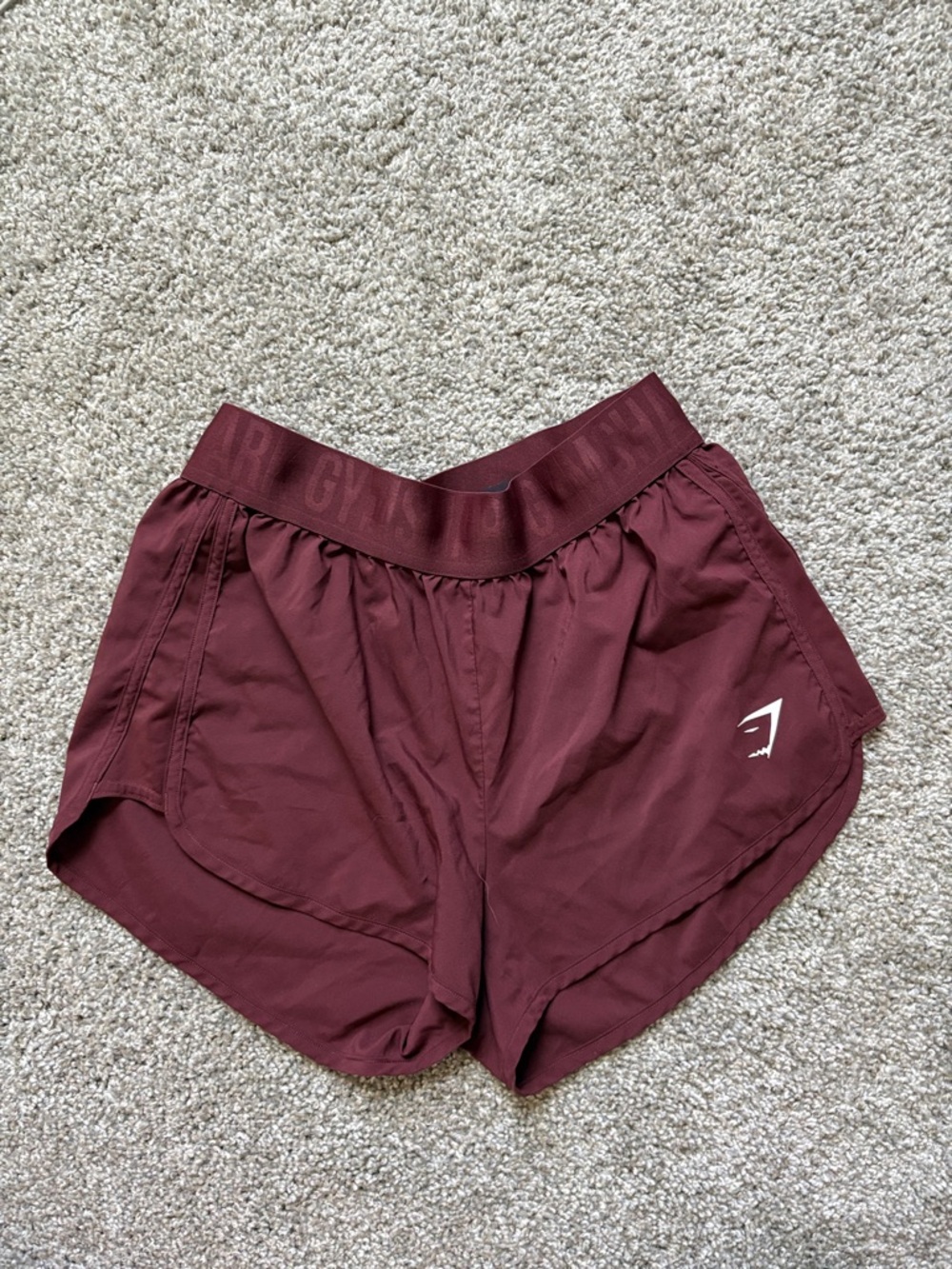 Gymshark Women’s Maroon Athletic Running Shorts